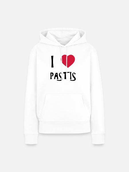 I Love Pastis - Frauen Premium Bio Hoodie - Weiß