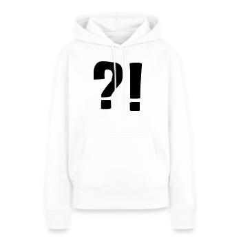 Point d'interrogation ??!!! - Sweat à capuche Premium bio Femme - blanc - Devant - Julia (174cm)
