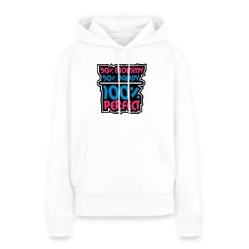 100 Procent Perfect - Sweat à capuche Premium bio Femme - blanc - Devant - Julia (174cm)