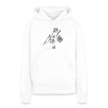 Palatinat - Sweat à capuche Premium bio Femme - blanc - Devant - Julia (174cm)