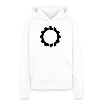 Pignon - Sweat à capuche Premium bio Femme - blanc - Devant - Julia (174cm)