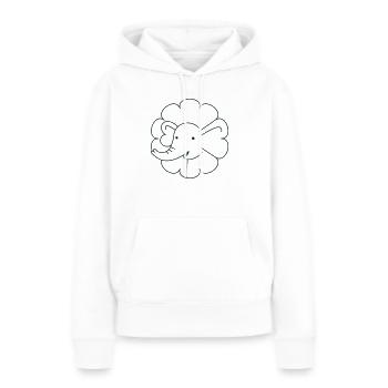 Joli éléphant floral - Sweat à capuche Premium bio Femme - blanc - Devant - Julia (174cm)