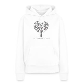 All you need is love Heart Tree - Women’s Premium Organic Hoodie - white - Front - Julia (174cm)