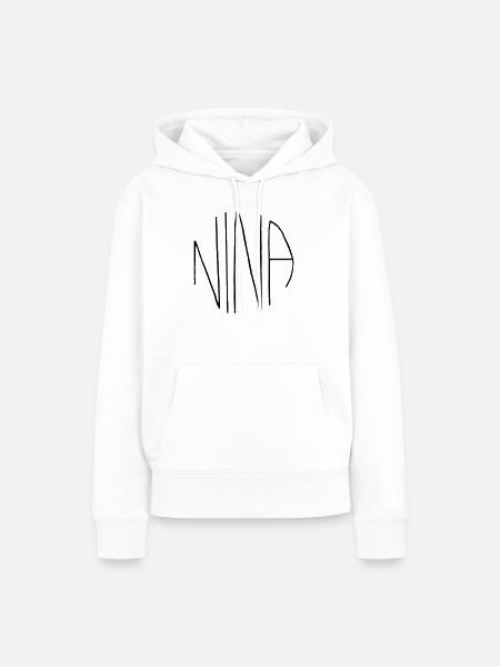 Nina - Frauen Premium Bio Hoodie - Weiß