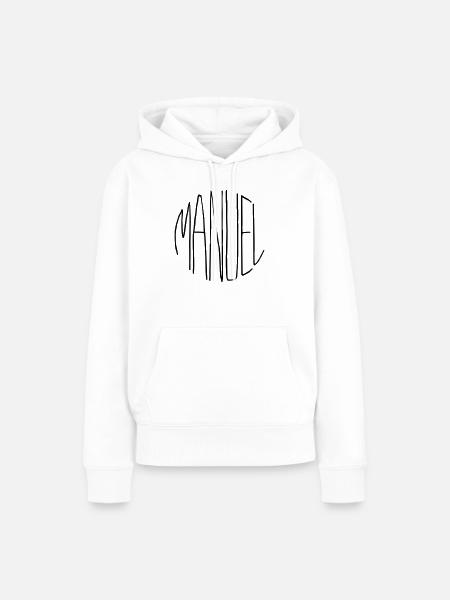 Manuel - Frauen Premium Bio Hoodie - Weiß