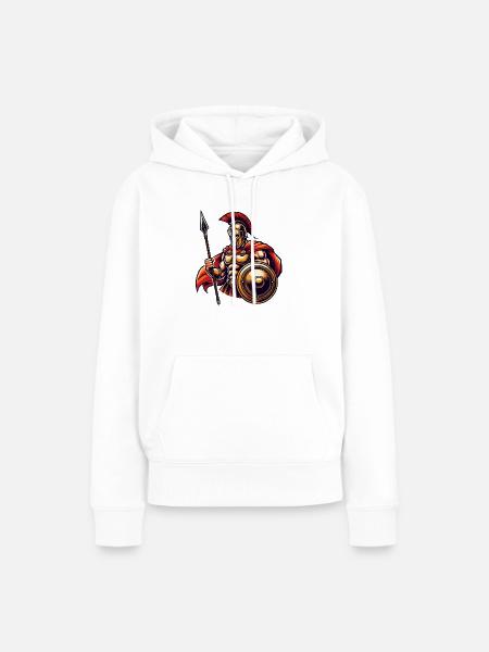 Spartaner - Frauen Premium Bio Hoodie - Weiß