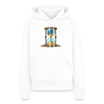 Sablier Éléphant - Sweat à capuche Premium bio Femme - blanc - Devant - Julia (174cm)
