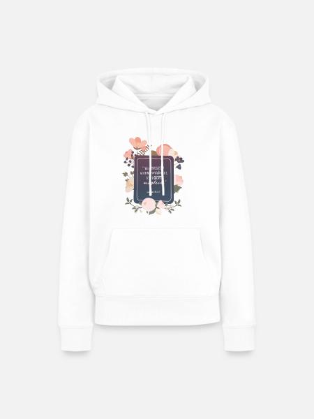 Bei Gott möglich - Frauen Premium Bio Hoodie - Weiß