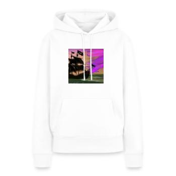 Piratenschiff - Frauen Premium Bio Hoodie - Weiß - Vorne - Julia (174cm)