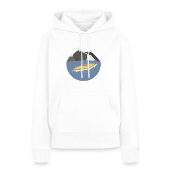 Wassersport - Frauen Premium Bio Hoodie - Weiß - Vorne - Julia (174cm)