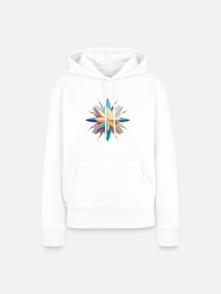 Steht - Frauen Premium Bio Hoodie - Weiß