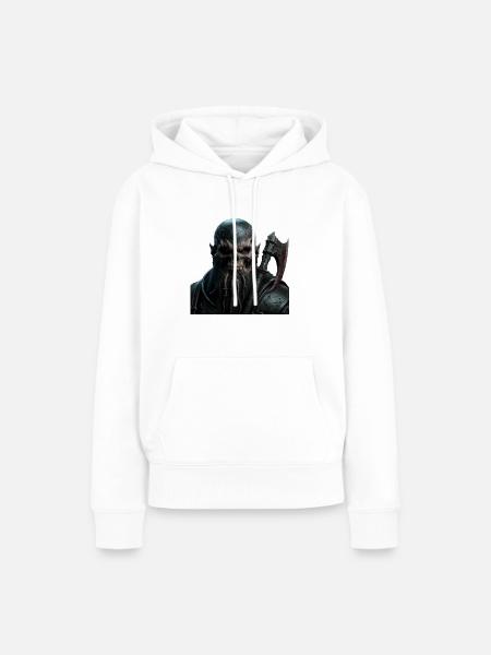 Untoter Zwerg - Frauen Premium Bio Hoodie - Weiß