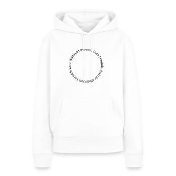 Gute Freunde (füreinander da zusein) - Frauen Premium Bio Hoodie - Weiß - Vorne - Julia (174cm)