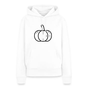 citrouille - Sweat à capuche Premium bio Femme - blanc - Devant - Julia (174cm)