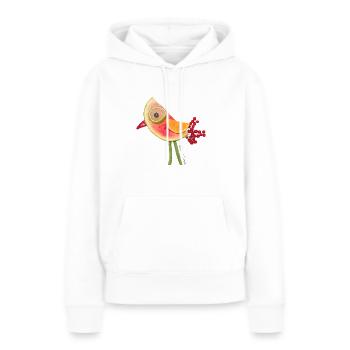 Joker - Sweat à capuche Premium bio Femme - blanc - Devant - Julia (174cm)