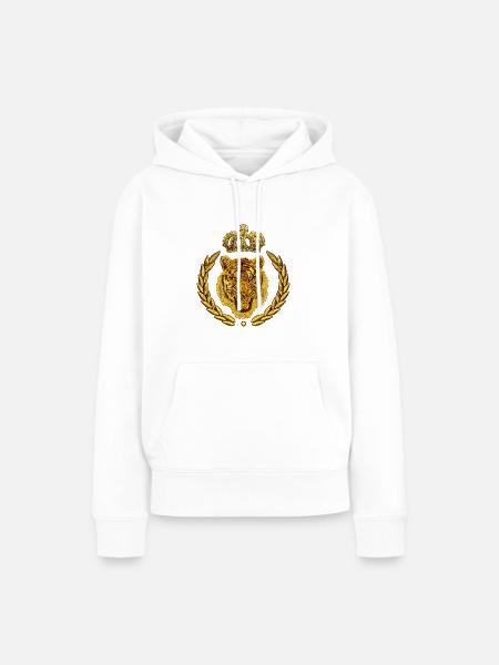 Gestickter Tiger - Frauen Premium Bio Hoodie - Weiß