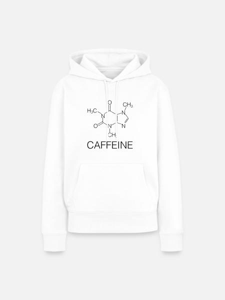 caffeine - Frauen Premium Bio Hoodie - Weiß