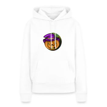 citrouille - Sweat à capuche Premium bio Femme - blanc - Devant - Julia (174cm)