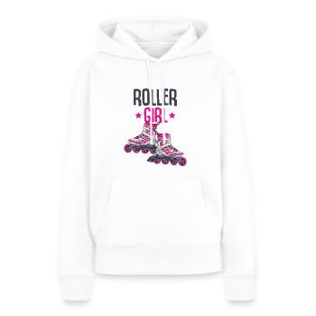 Inline Skates - Frauen Premium Bio Hoodie - Weiß - Vorne - Julia (174cm)