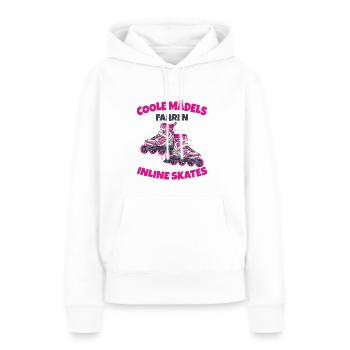 Inline Skates - Frauen Premium Bio Hoodie - Weiß - Vorne - Julia (174cm)