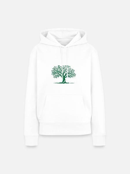 Baum - Frauen Premium Bio Hoodie - Weiß