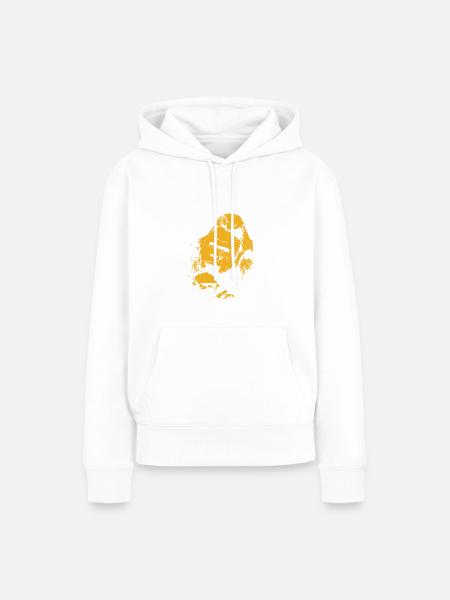 Affe - Frauen Premium Bio Hoodie - Weiß