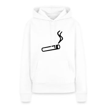 Zigarette - Frauen Premium Bio Hoodie - Weiß - Vorne - Julia (174cm)