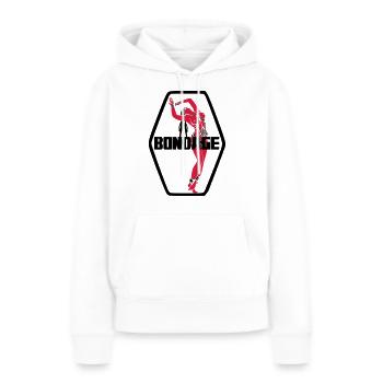bondage - Frauen Premium Bio Hoodie - Weiß - Vorne - Julia (174cm)