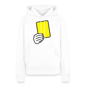 Arbitre - Sweat à capuche Premium bio Femme - blanc - Devant - Julia (174cm)