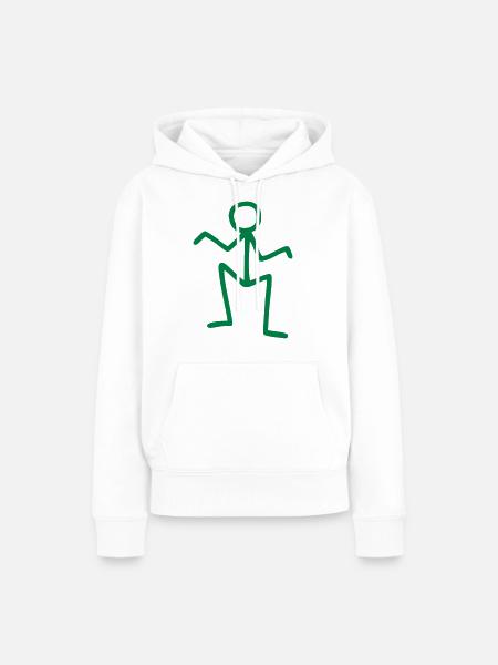 Strichmännchen - lustig - Frauen Premium Bio Hoodie - Weiß