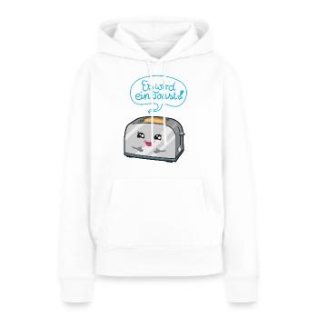 Es wird ein Toast! - Frauen Premium Bio Hoodie - Weiß - Vorne - Julia (174cm)