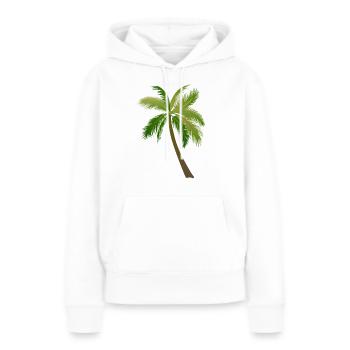 palmier arbre palmiers - Sweat à capuche Premium bio Femme - blanc - Devant - Julia (174cm)