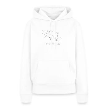 lazy - Women’s Premium Organic Hoodie - white - Front - Julia (174cm)
