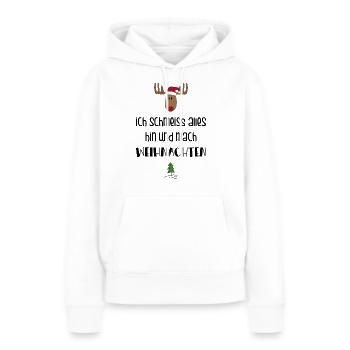 Lustige Geschenkidee zu Weihnachten - Frauen Premium Bio Hoodie - Weiß - Vorne - Julia (174cm)