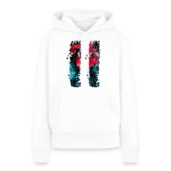 Style rétro - Sweat à capuche Premium bio Femme - blanc - Devant - Julia (174cm)