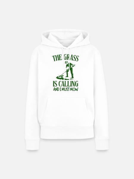 Das Gras ruft - Frauen Premium Bio Hoodie - Weiß