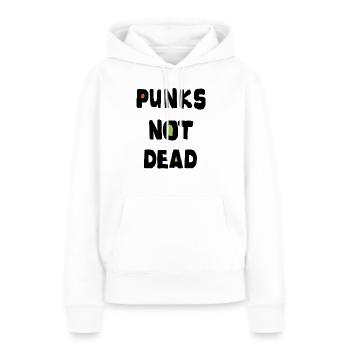 PUNKS NOT DEAD Skater Punk Punks Oi - Sweat à capuche Premium bio Femme - blanc - Devant - Julia (174cm)
