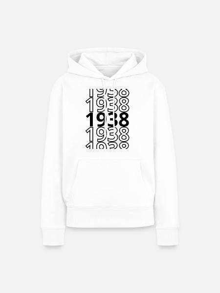 1938 1938 1938 - Frauen Premium Bio Hoodie - Weiß