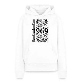 1969 1969 1969 - Frauen Premium Bio Hoodie - Weiß - Vorne - Julia (174cm)