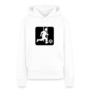 Fussball Fussballspieler Verein - Frauen Premium Bio Hoodie - Weiß - Vorne - Julia (174cm)
