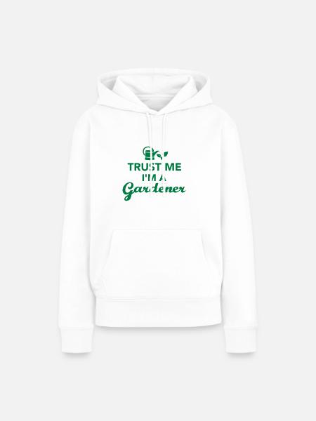 Gärtner - Frauen Premium Bio Hoodie - Weiß