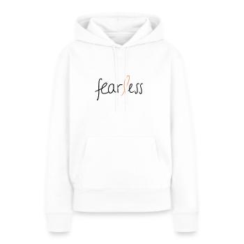 Fearless - Women’s Premium Organic Hoodie - white - Front - Julia (174cm)