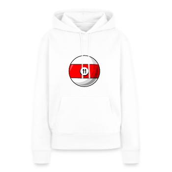 Billardkugel 11 rot Billard elf - Frauen Premium Bio Hoodie - Weiß - Vorne - Julia (174cm)