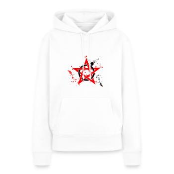 Pentagramm - Frauen Premium Bio Hoodie - Weiß - Vorne - Julia (174cm)