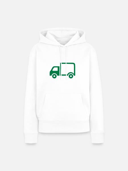 LKW - Frauen Premium Bio Hoodie - Weiß