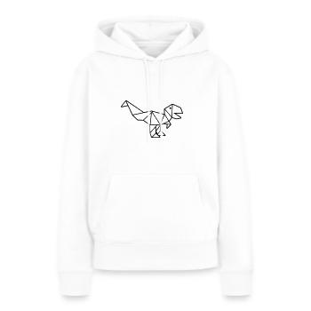 Origami - Sweat à capuche Premium bio Femme - blanc - Devant - Julia (174cm)