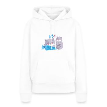 Chaton avec cône d’école inscription à l’école - Sweat à capuche Premium bio Femme - blanc - Devant - Julia (174cm)