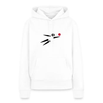 Beach volley - Sweat à capuche Premium bio Femme - blanc - Devant - Julia (174cm)