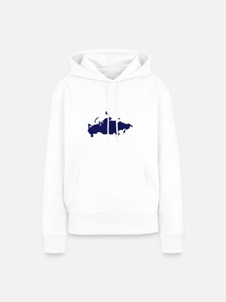 Russland - Frauen Premium Bio Hoodie - Weiß
