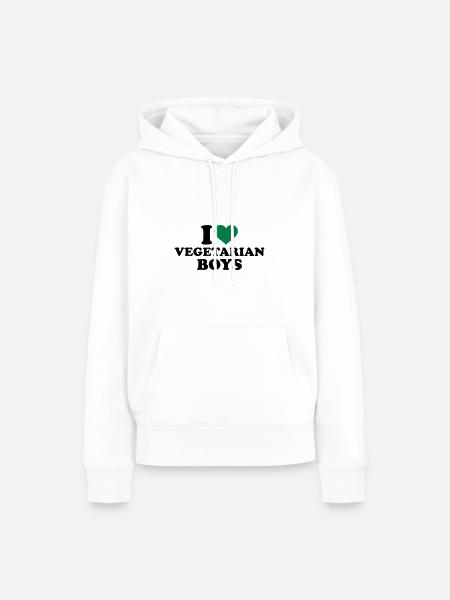 Vegetarier - Frauen Premium Bio Hoodie - Weiß